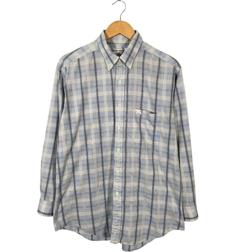 Vintage Burberry's of London Plaid Button Up Shirt Size 41 (L)
